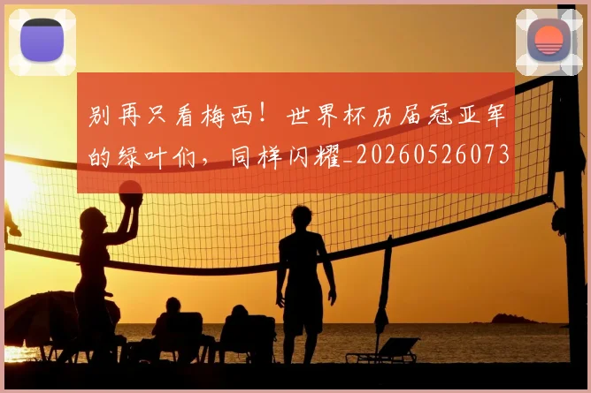 别再只看梅西！世界杯历届冠亚军的绿叶们，同样闪耀_20260526073155