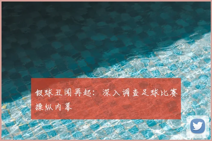 假球丑闻再起：深入调查足球比赛操纵内幕